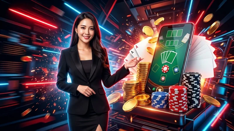 ban-blackjack-voi-bai-va-chip-minh-hoa-game-danh-bai-blackjack Bàn blackjack với bài và chip, minh họa game đánh bài blackjack