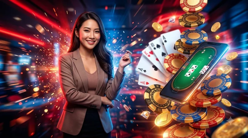 ban-tay-cam-bo-bai-royal-flush-voi-chip-vang-hop-qua-va-dien-thoai-hien-thi-bieu-tuong-thich Bàn tay cầm bộ bài royal flush với chip vàng, hộp quà và điện thoại hiển thị biểu tượng thích