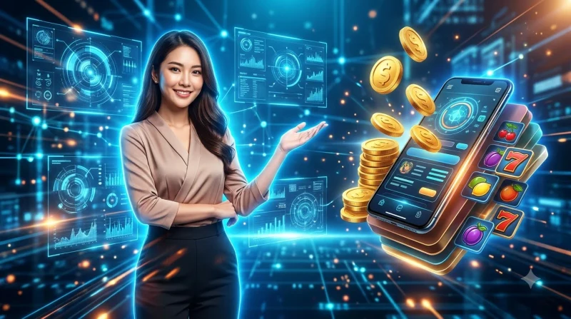 Đồng xu jackpot vàng và biểu tượng nổ hũ đổi thưởng