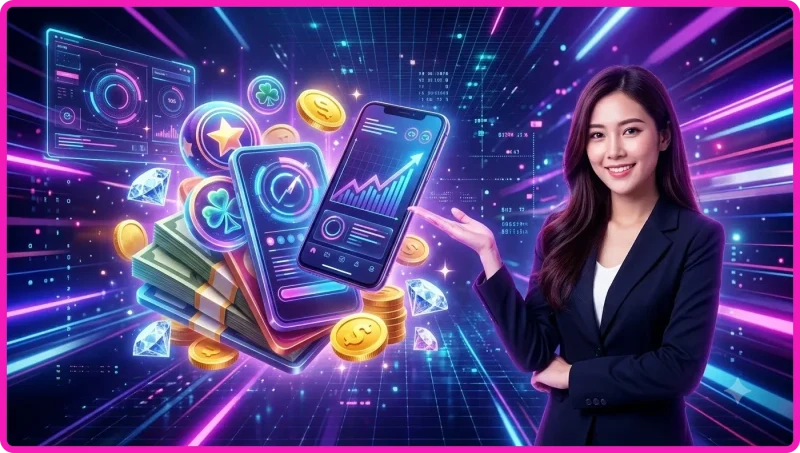 Lợi ích của tổng đề giải đặc biệt - máy tính vàng với biểu đồ tăng trưởng